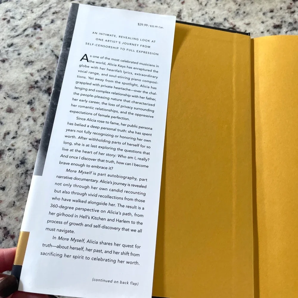 Alicia Keys More Myself A Journey Hardcover Book Black Gold First Edition Memoir